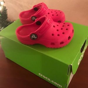 Pink crocs size 5